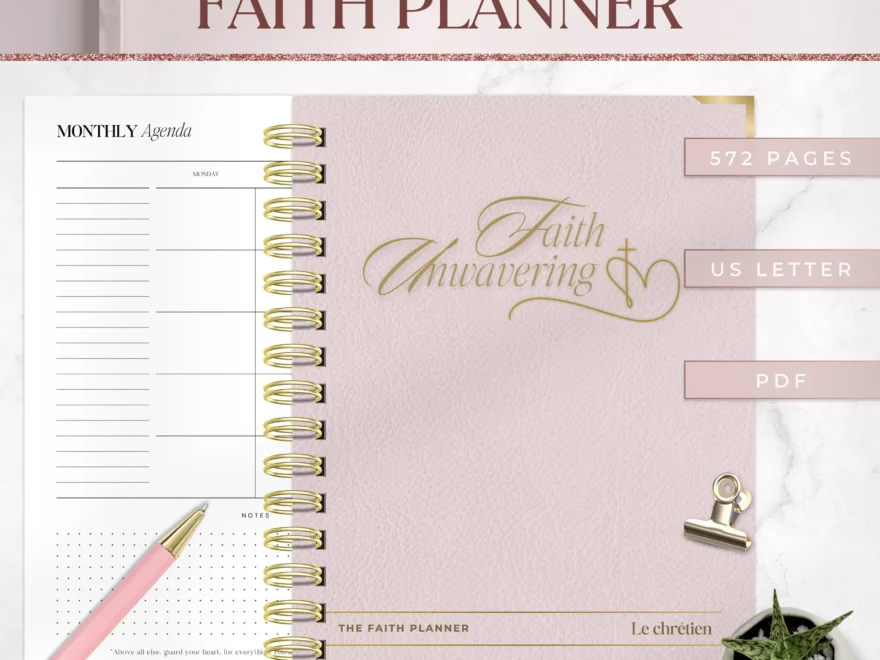 Faith Planner Printable Bible Study Notebook Printable Prayer Journal Bible Journal Devotional Planner Instant Download US Letter Etsy