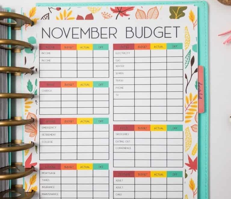 Fall Happy Planner Printable Inserts Organization Obsessed
