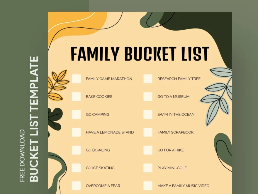 Family Bucket List Free Google Docs Template By Gdoc On Dribbble