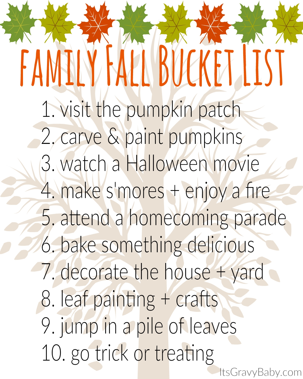 Family Fall Bucket List Free Printable It s Gravy Baby Family Fall Bucket List Free Printable It s Gravy Baby