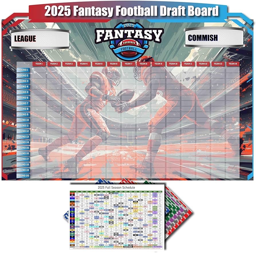 Printable Fantasy Football Draft Sheets 2026 Printable Fantasy Football Draft Sheets 2026