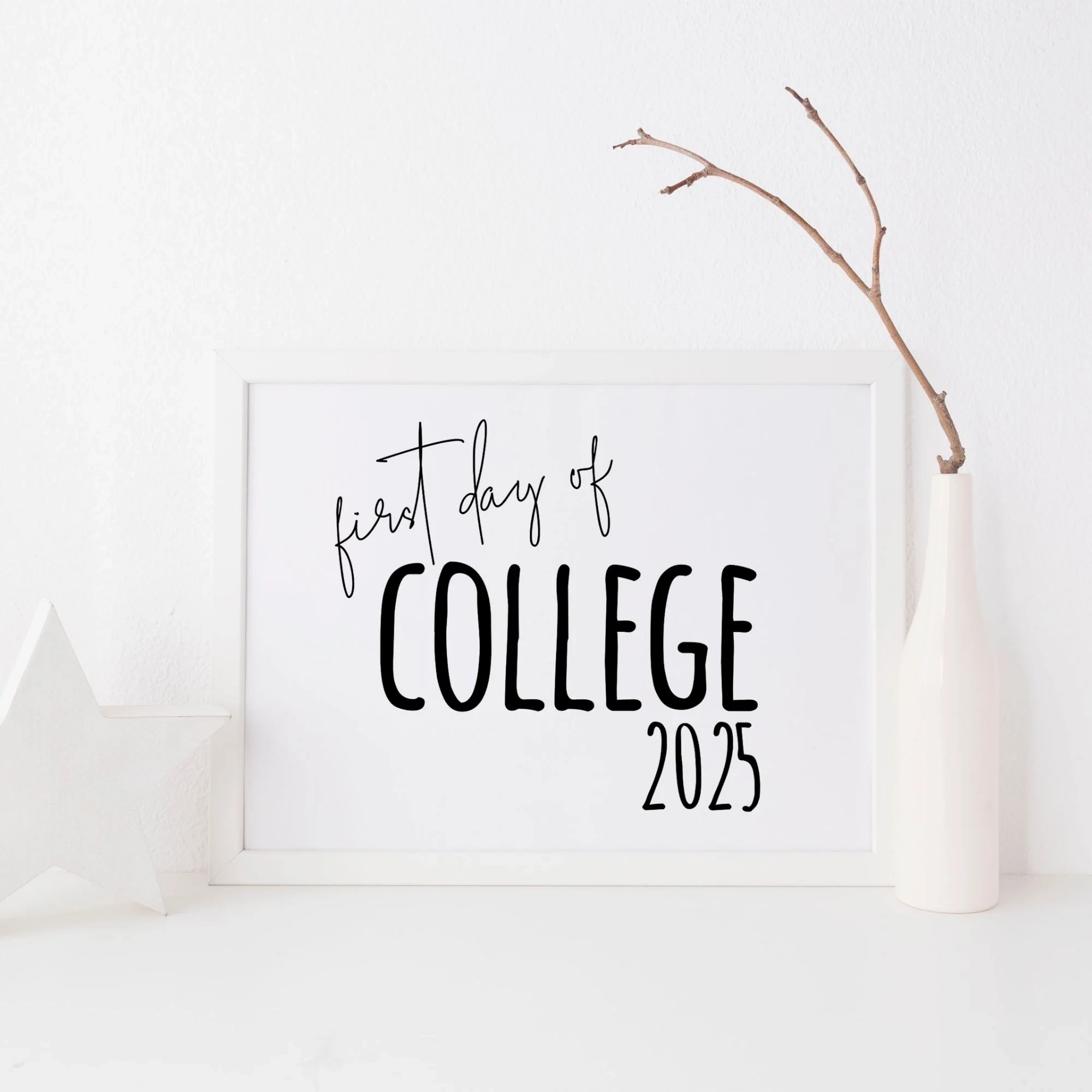 First Day Of College Printable Sign First Day Of College Printable Sign