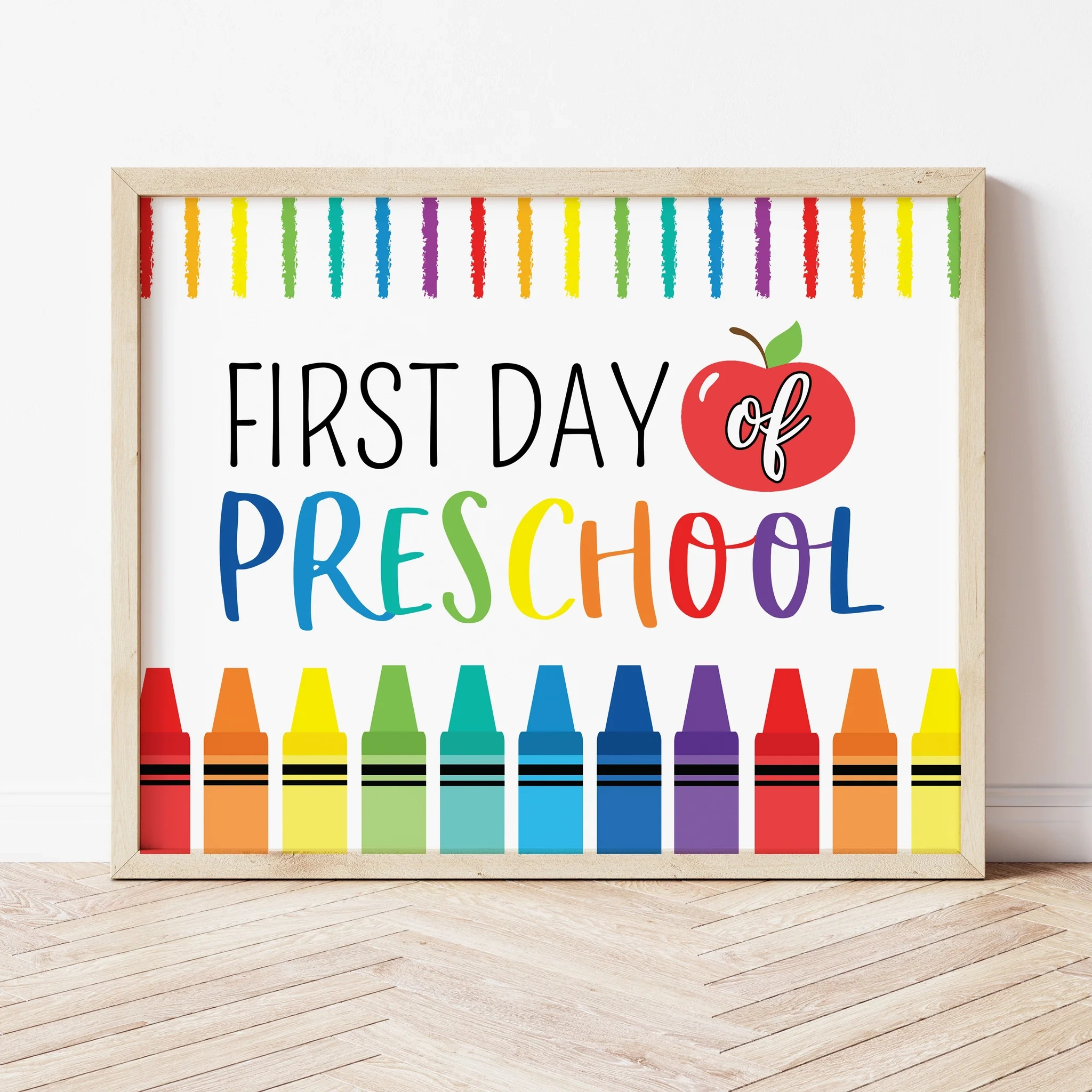 First Day Preschool Sign Printable Back To School Signs Ollie First Day Preschool Sign Printable Back To School Signs Ollie
