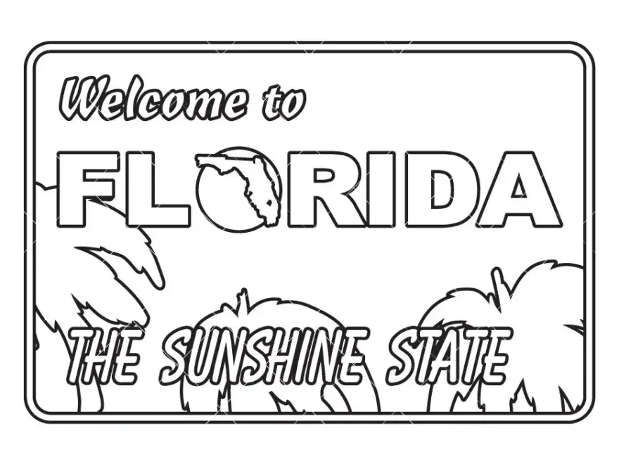 Florida Willkommen Schriftzug Willkommen Bild 13 X 19 Cm Etsy de