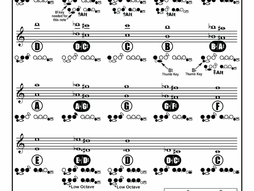 Flute Fingering Chart And Flashcards StepWise Publications Materials For Band Orchestra