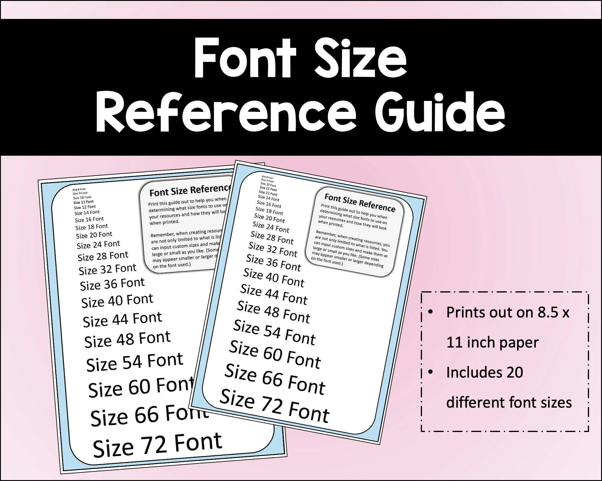 Font Size Reference Guide For Resources And Documents Font Size Reference Guide For Resources And Documents