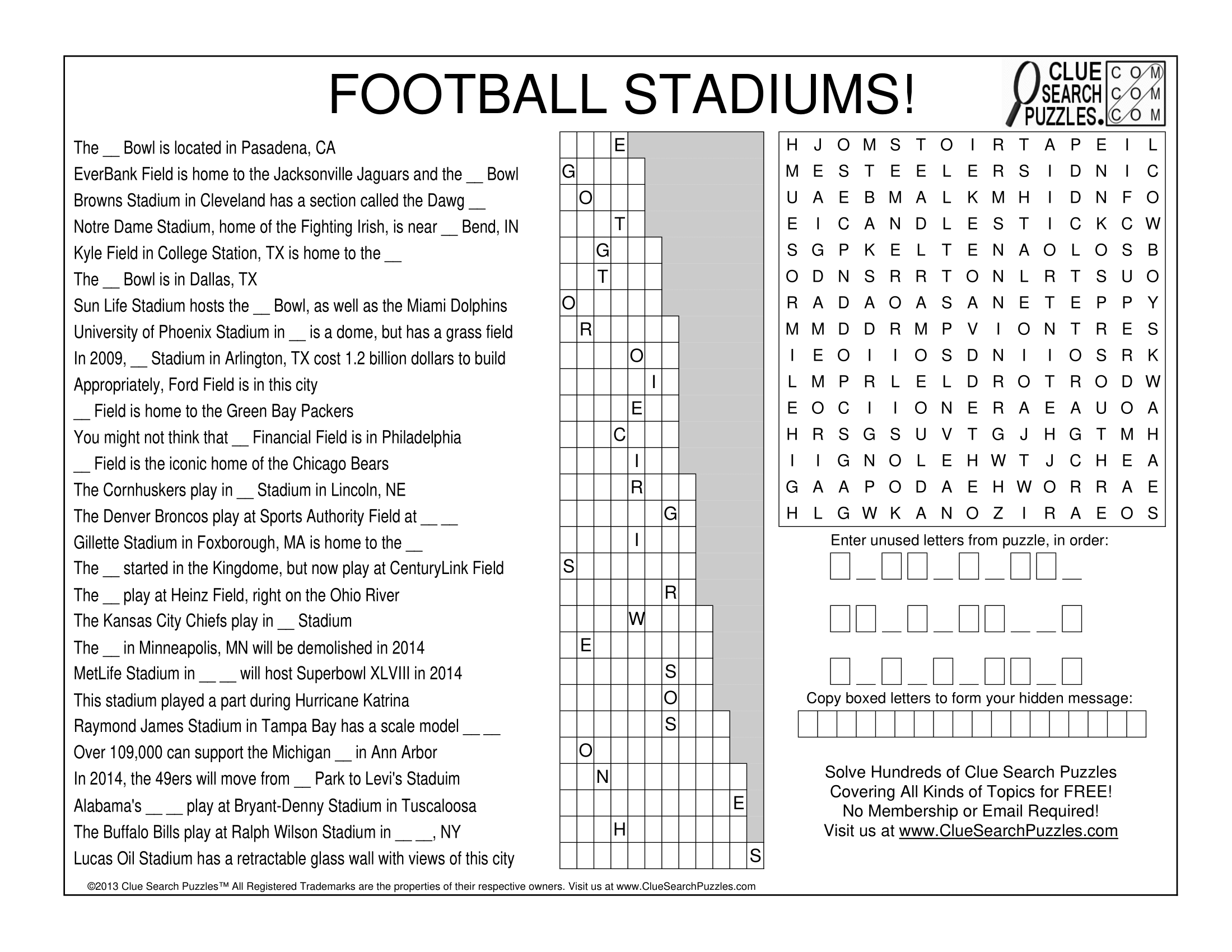 FOOTBALL STADIUMS TRIVIA QUIZ