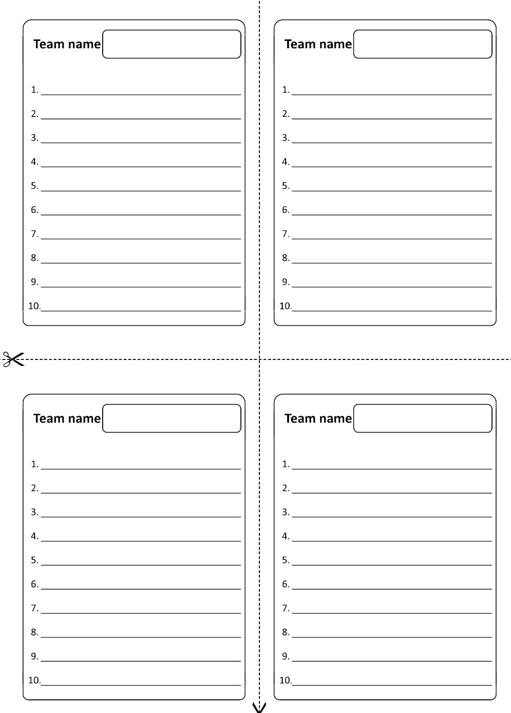 Free 10 Question Answer Sheets Instant Quizzes