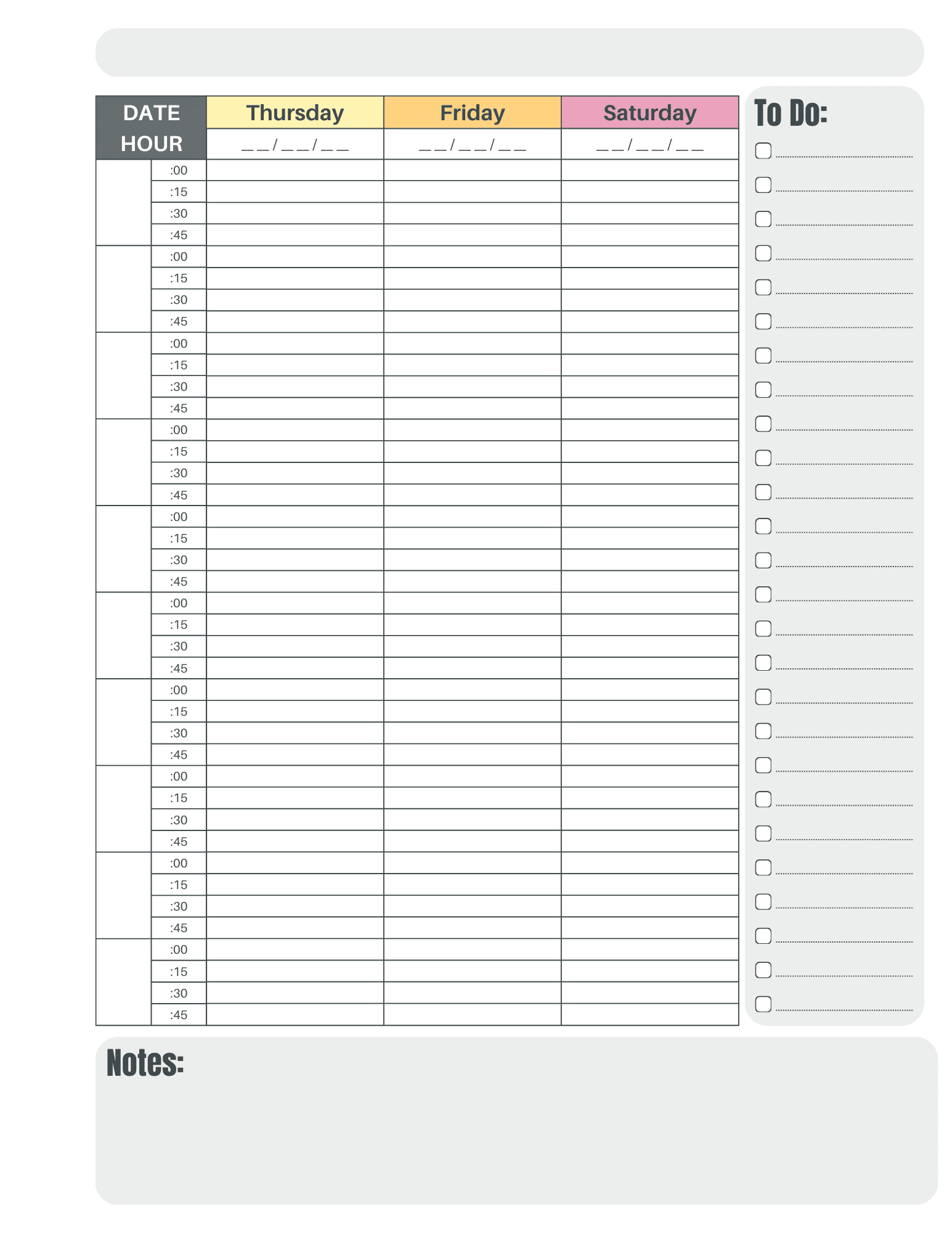 FREE 2 Page Weekly Planner Printable FREE 2 Page Weekly Planner Printable