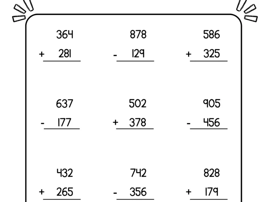 free 3rd grade math worksheets to customize canva
