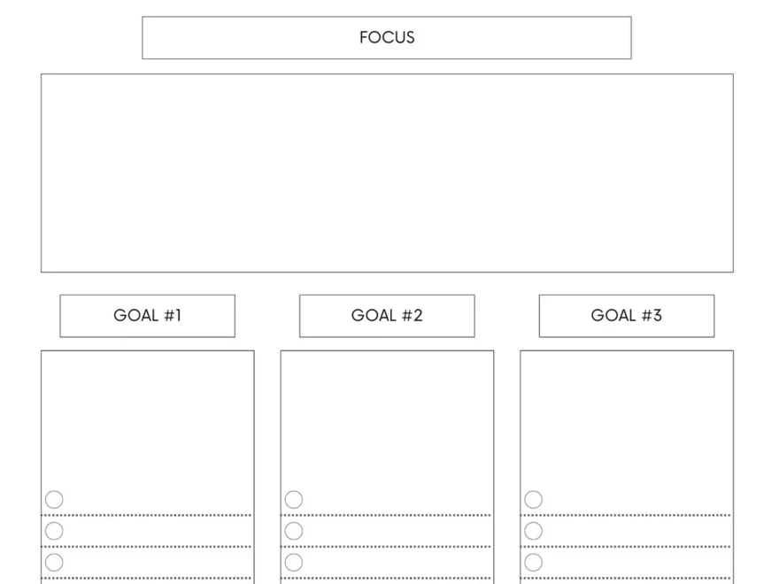Free And Customizable Goals Templates