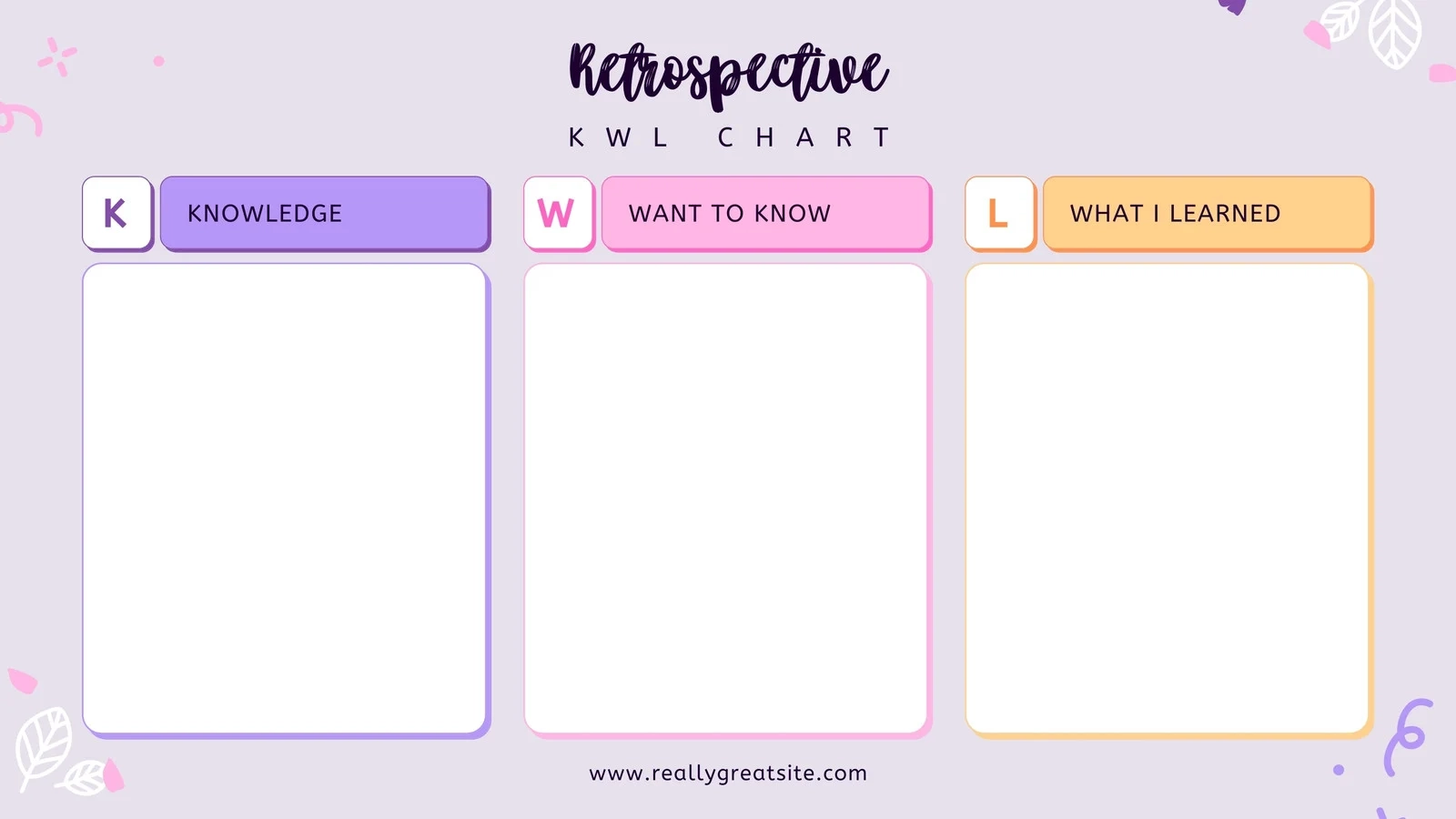 Cute Printable Kwl Chart Cute Printable Kwl Chart
