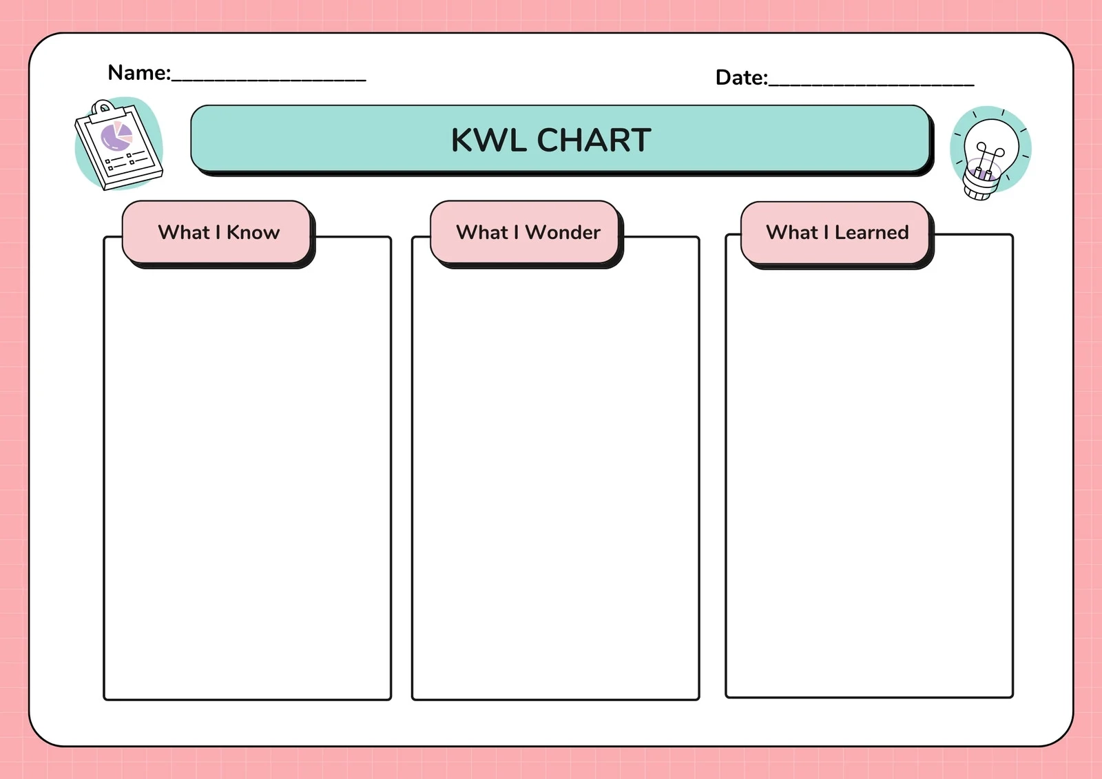 Free And Customizable Kwl Templates Free And Customizable Kwl Templates