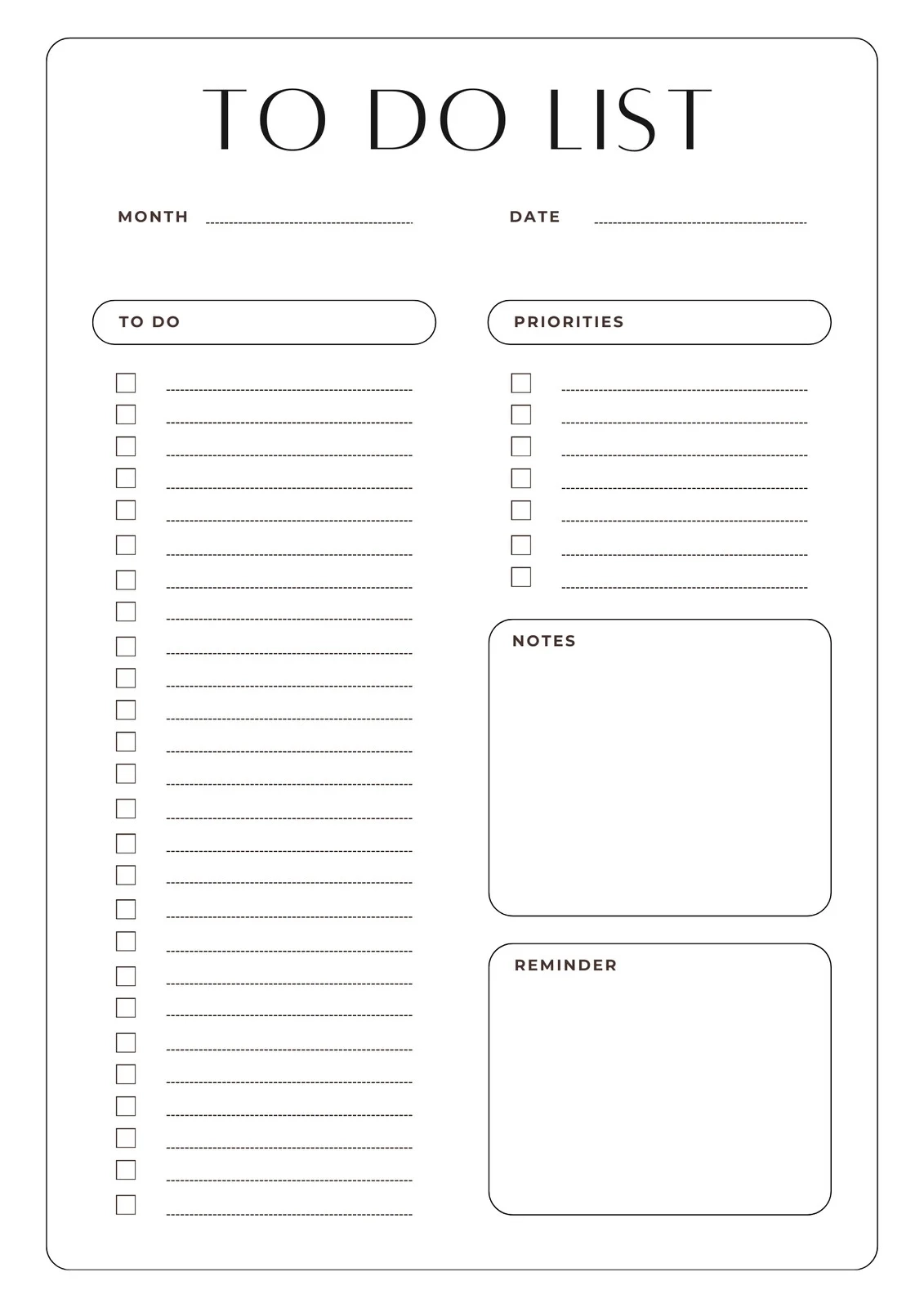 Cute Printable To Do List Template Cute Printable To Do List Template