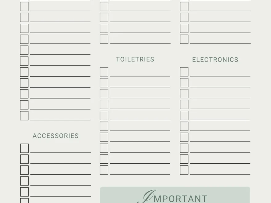 Free And Customizable Travel Checklist Templates Canva