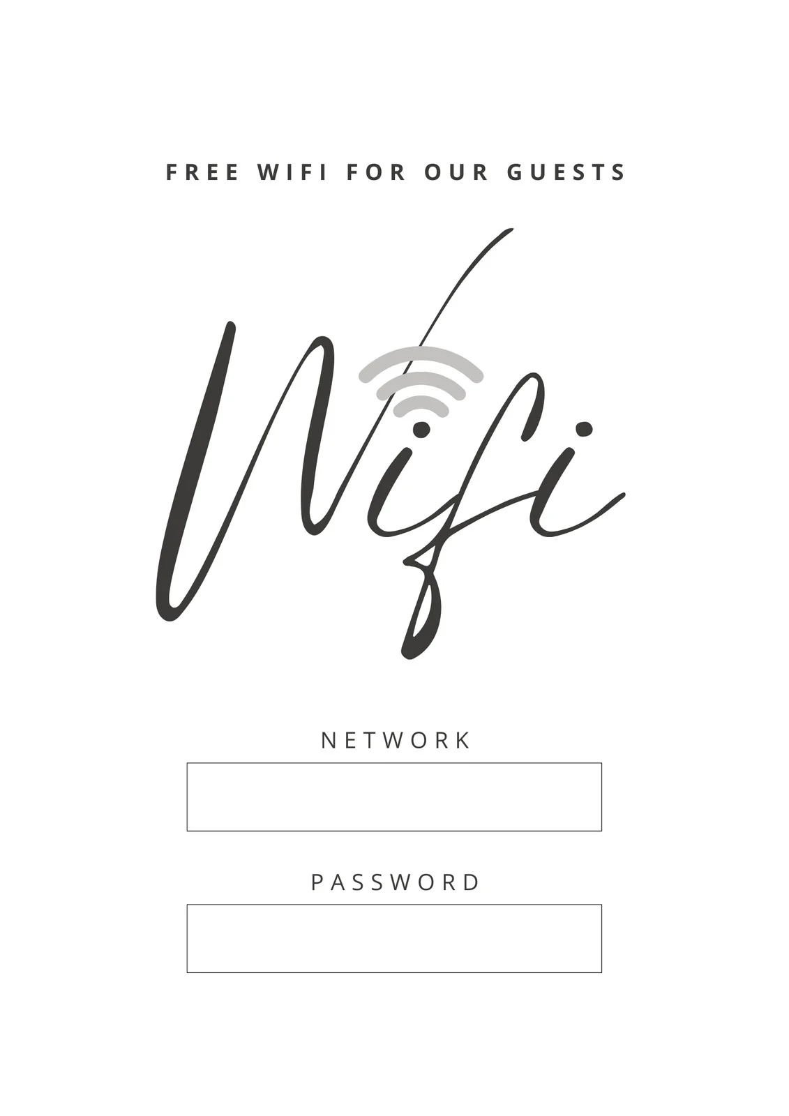 Free Printable Wifi Password Sign Free Printable Wifi Password Sign