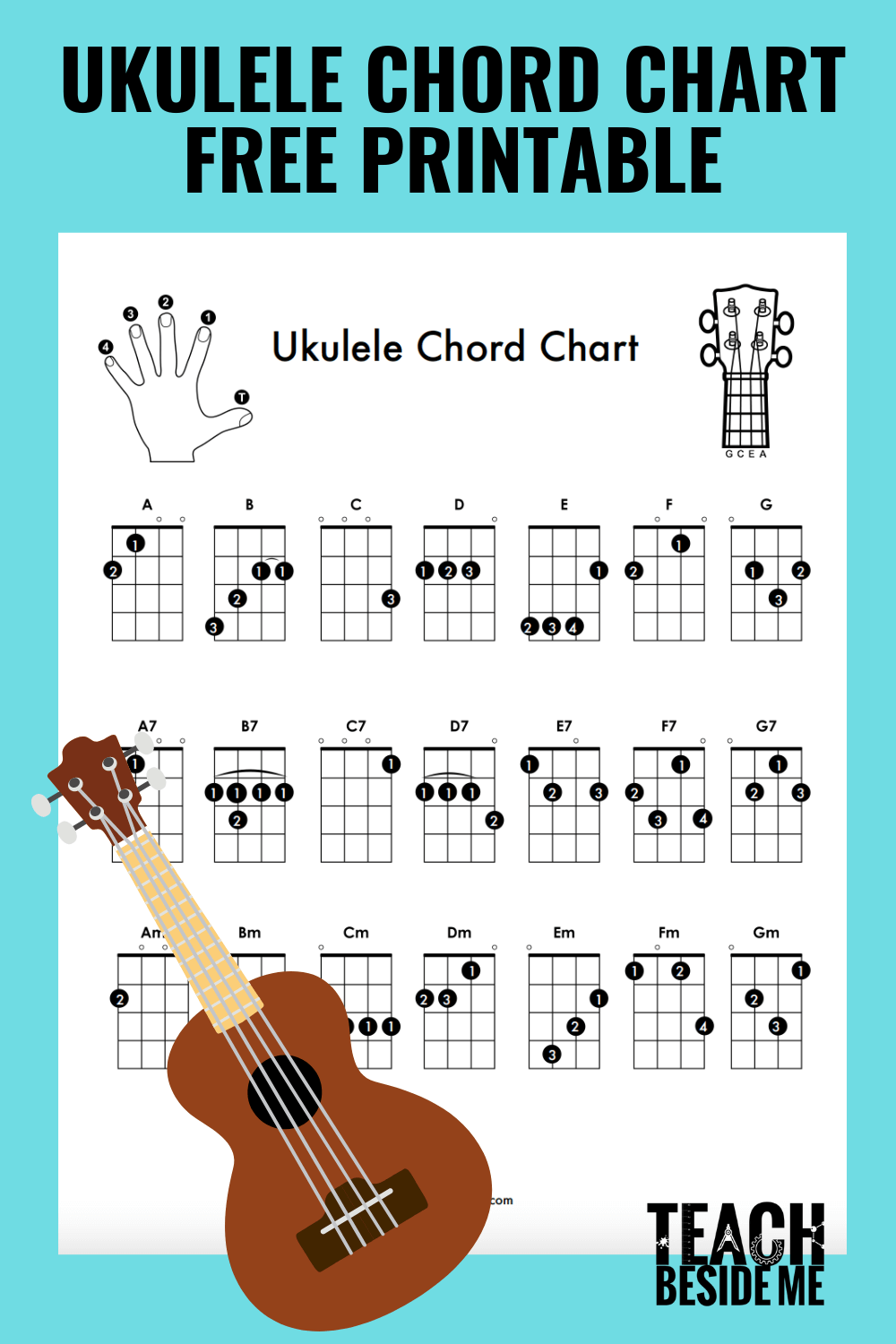 Printable Ukulele Chord Sheet
