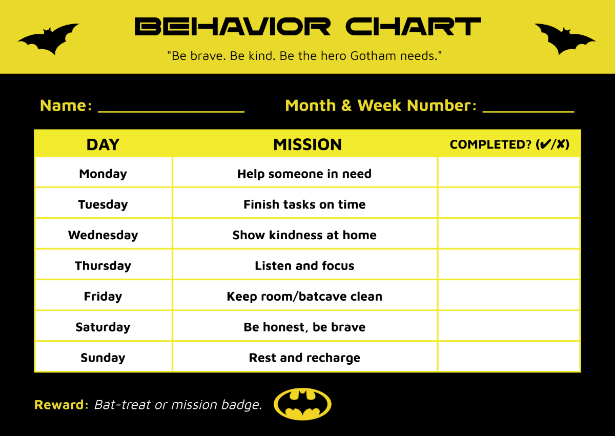 Free Behavior Chart Templates Editable And Printable Free Behavior Chart Templates Editable And Printable