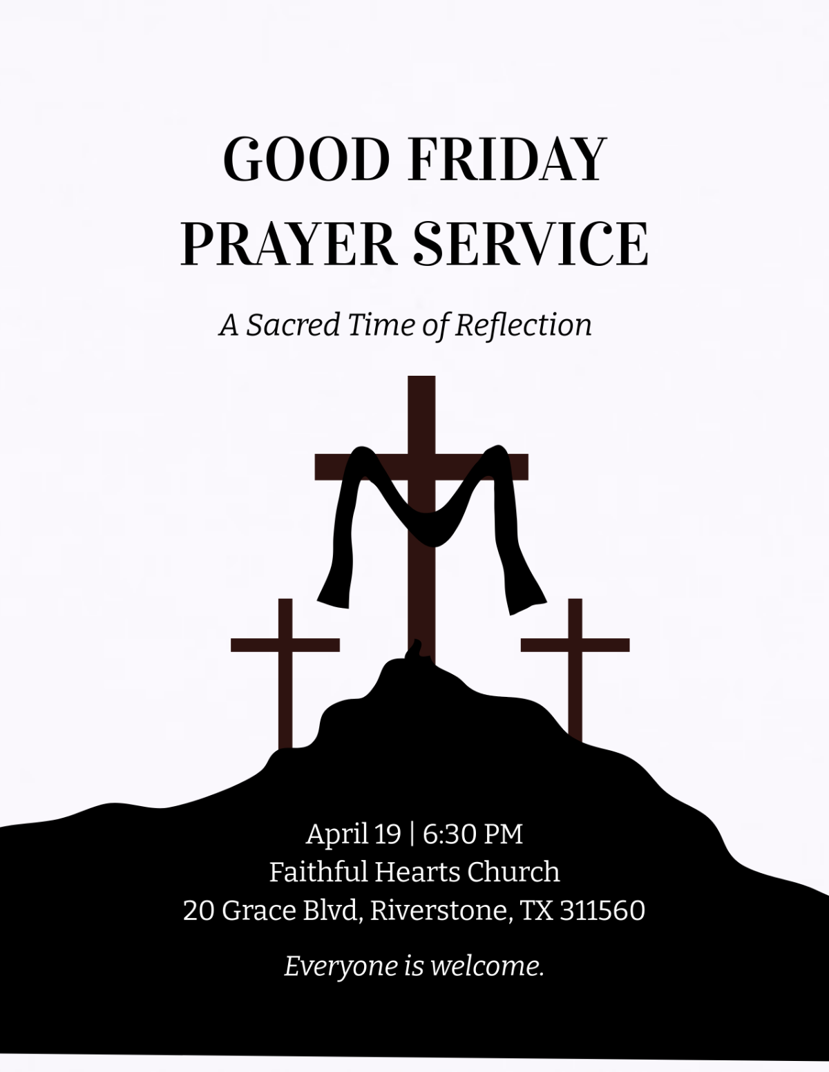Free Black Good Friday Graphic Flyer Template To Edit Online Free Black Good Friday Graphic Flyer Template To Edit Online