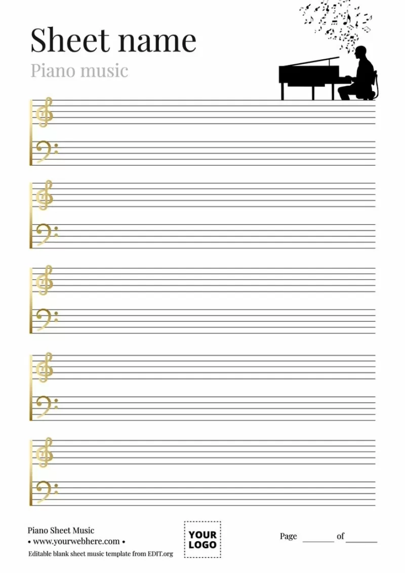 Free Blank Piano Sheet Music Printable Free Blank Piano Sheet Music Printable