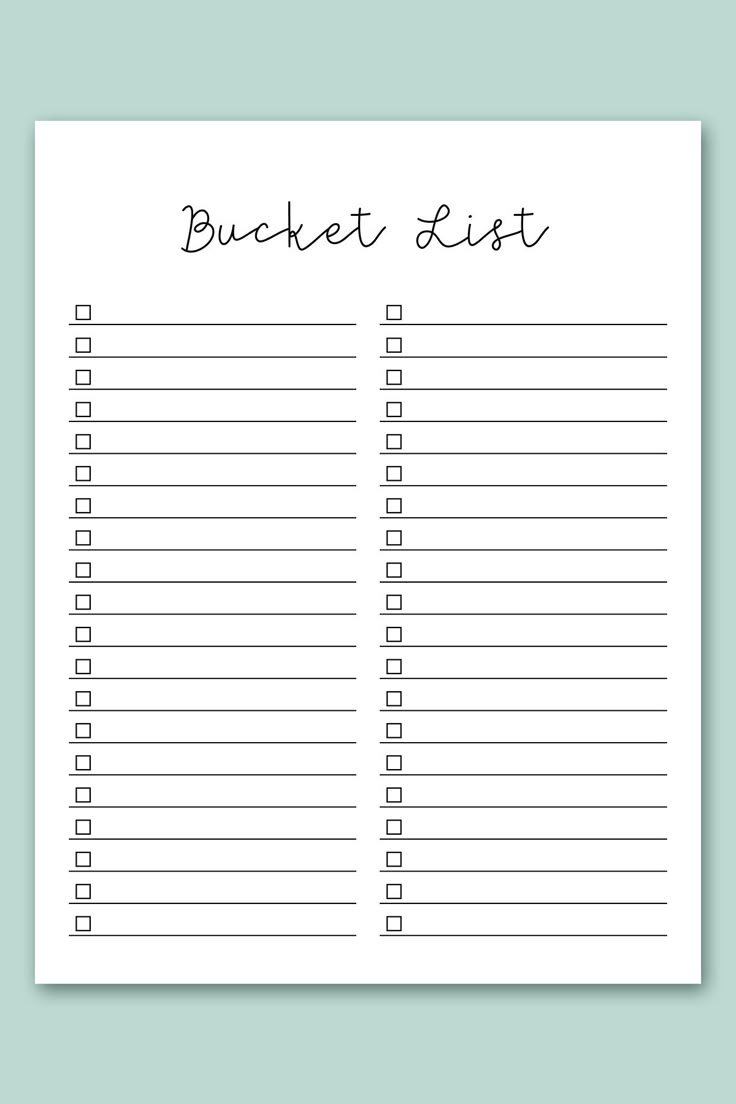 Printable Summer Bucket List Template Free Printable Summer Bucket List Template Free