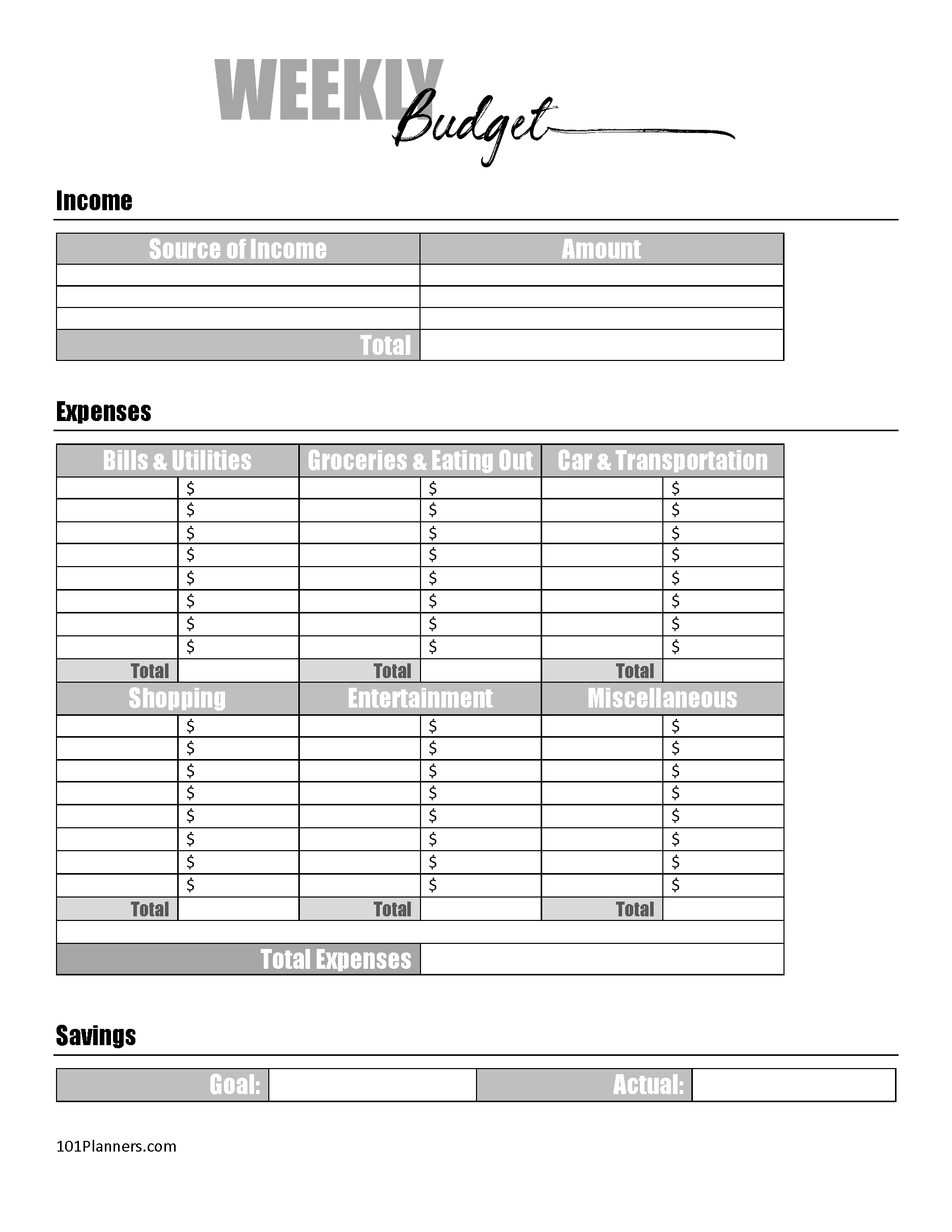 FREE Budget Sheet Template Printable And Editable FREE Budget Sheet Template Printable And Editable