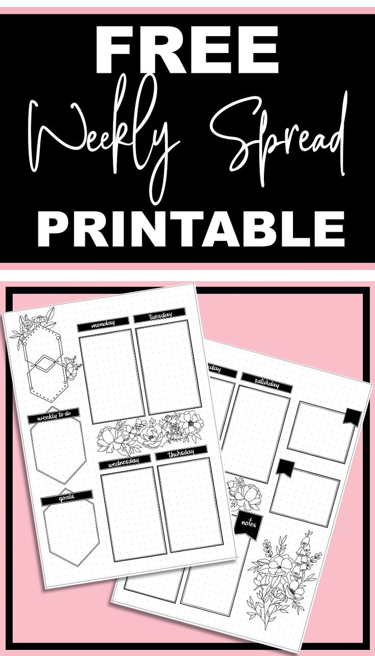 Free Bullet Journal Weekly Printable The Petite Planner Free Bullet Journal Weekly Printable The Petite Planner