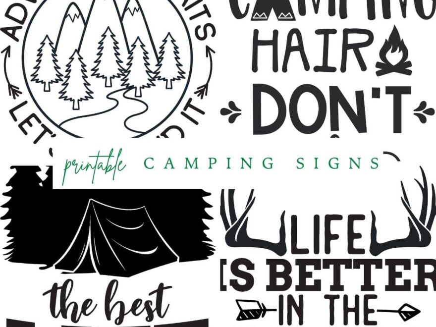 Free Camping Signs Printable Set Of 4