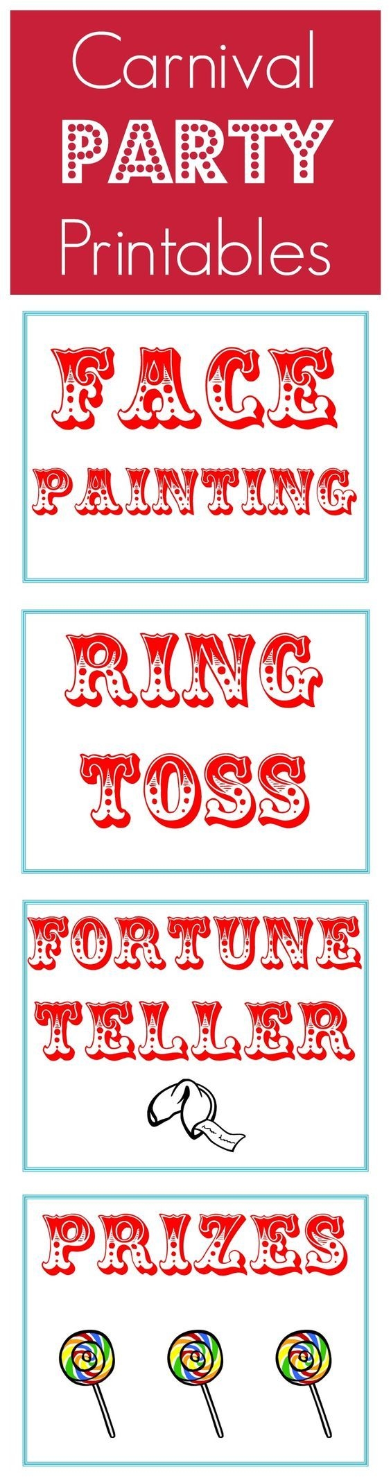 Free Carnival Party Printables Carnival Birthday Parties Free Carnival Party Printables Carnival Birthday Parties