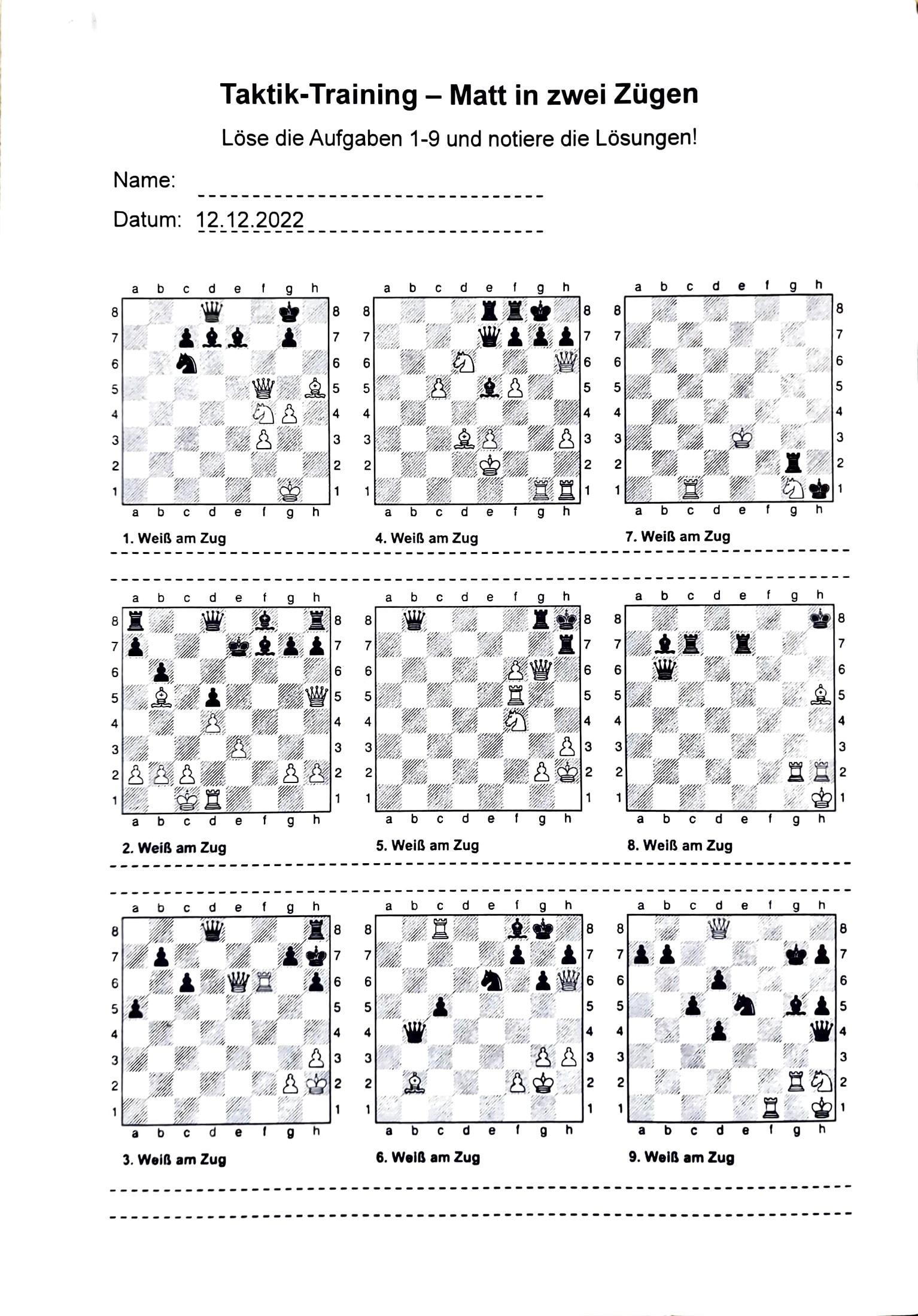 Printable Chess Notation Quiz For Beginners Printable Chess Notation Quiz For Beginners