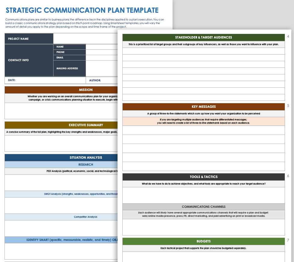 Office Communication Planners Printable Office Communication Planners Printable