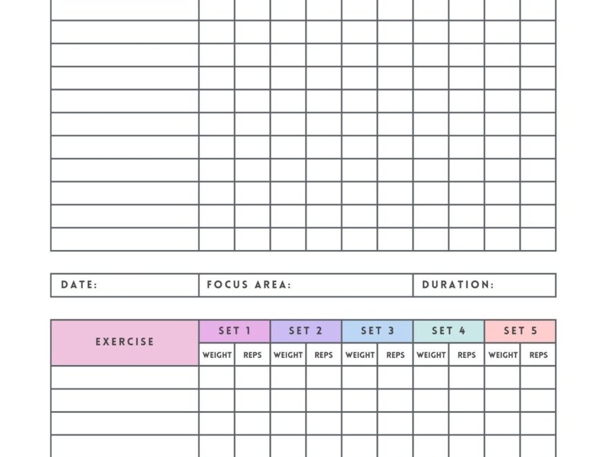 Free Custom Printable Workout Planner Templates Online Canva