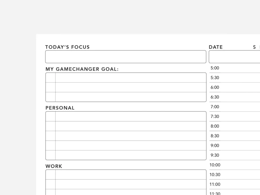 Free Daily Planner PDF Free Printable Passion Planner