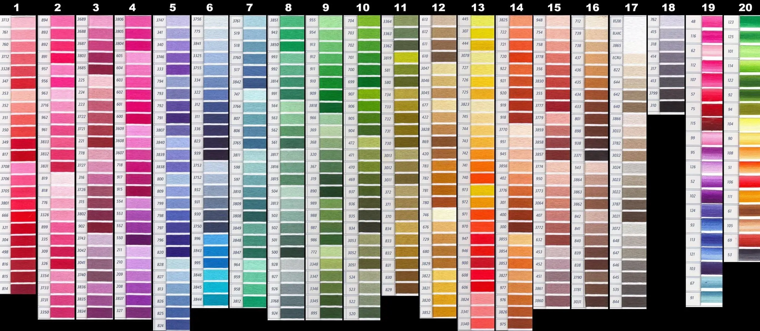 Free DMC Color Chart Free DMC Color Chart