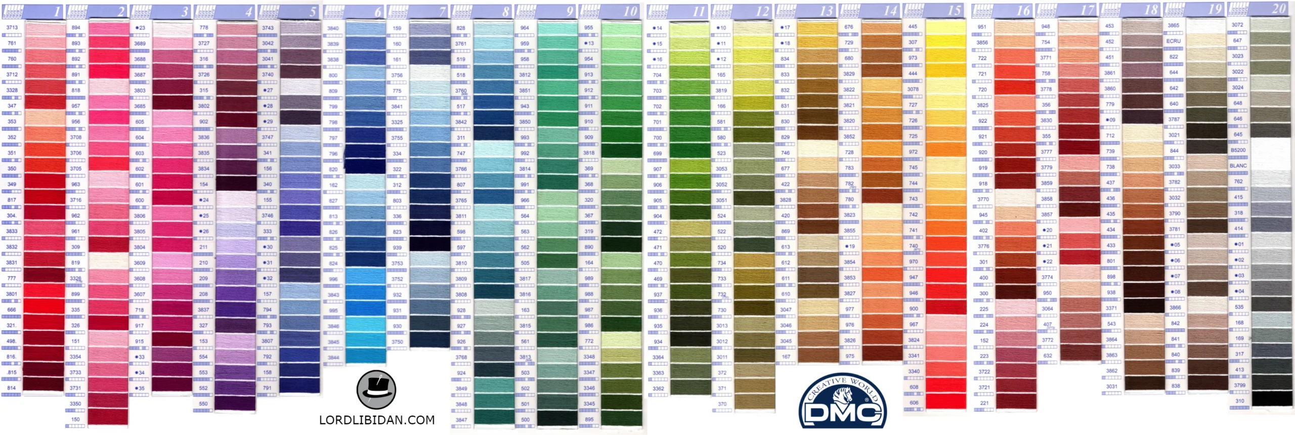 Free DMC Color Chart Free DMC Color Chart