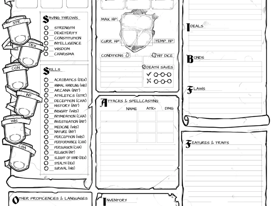 Free DND Character Sheet