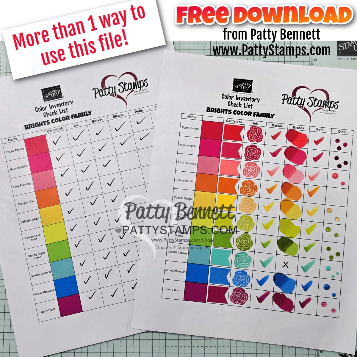 Color Chart Inventory Printable Color Chart Inventory Printable