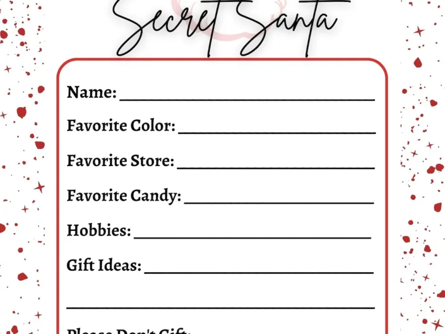 Free Download Free Printable Secret Santa Wish List Template