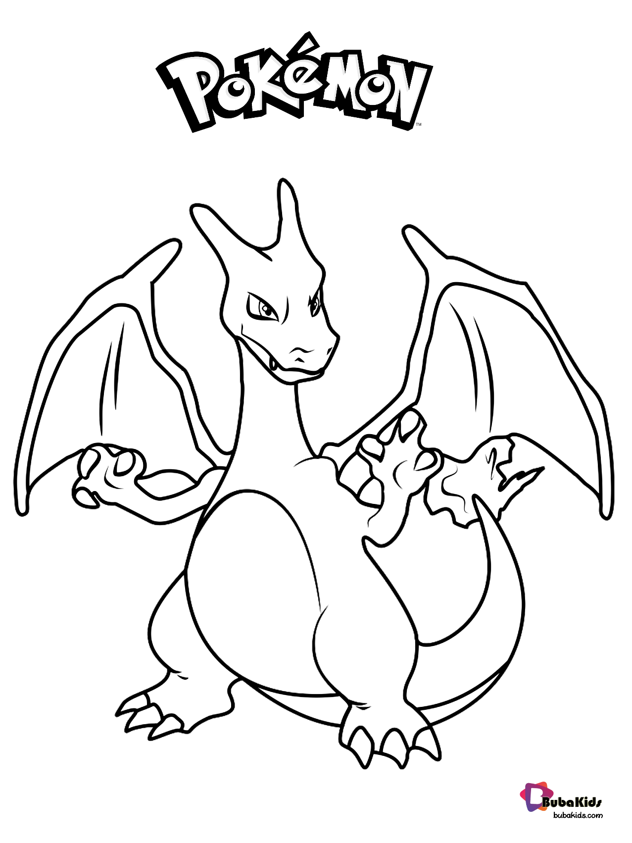 Free Download To Print Pokemon Charizard Coloring Page BubaKids Free Download To Print Pokemon Charizard Coloring Page BubaKids