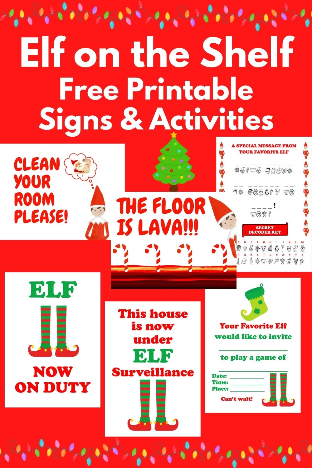 Elf On The Shelf Printable Signs Elf On The Shelf Printable Signs