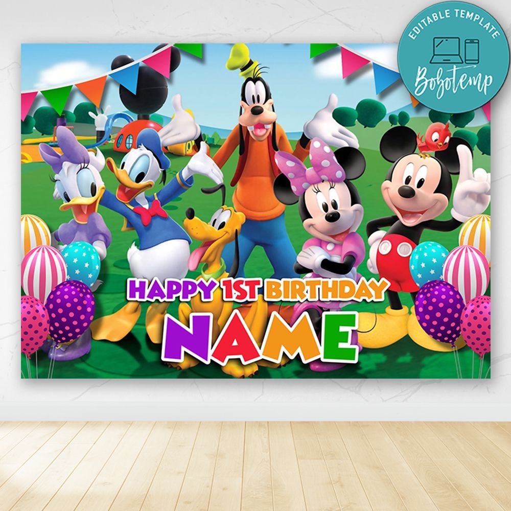 Free Free Printable Mickey Mouse Happy Birthday Banner Download Free Free Printable Mickey Mouse Happy Birthday Banner Download