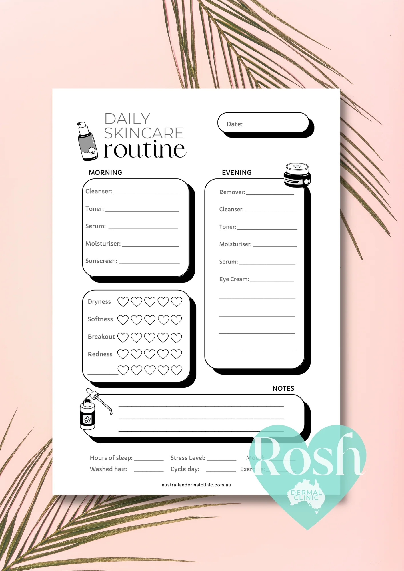 FREE GIFT Daily Skin care Routine Planner Printable INSTANT FREE GIFT Daily Skin care Routine Planner Printable INSTANT