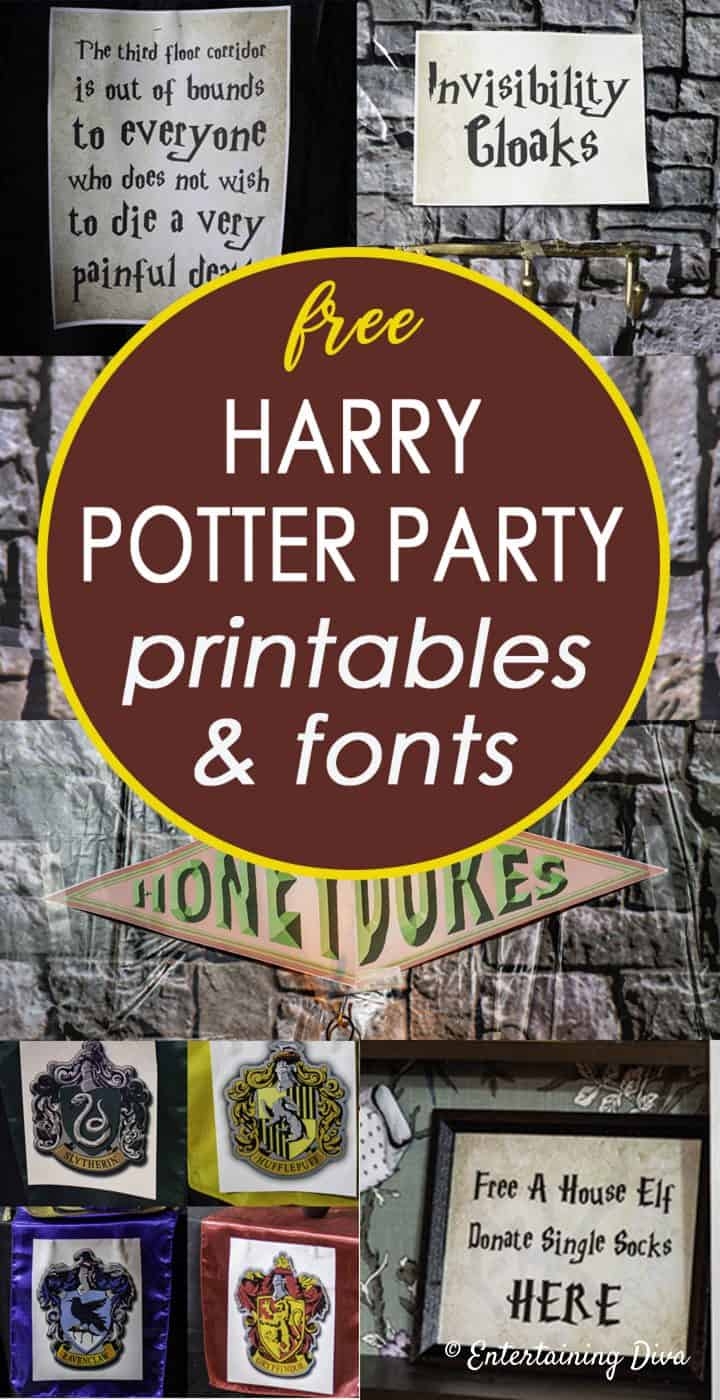 Harry Potter Party Sign Printables