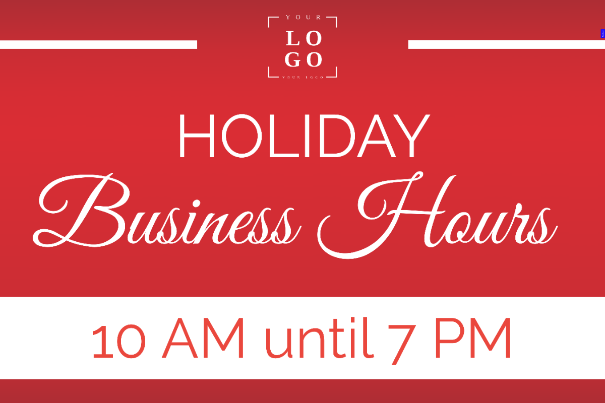 Free Holiday Hours Signs Template To Edit Online