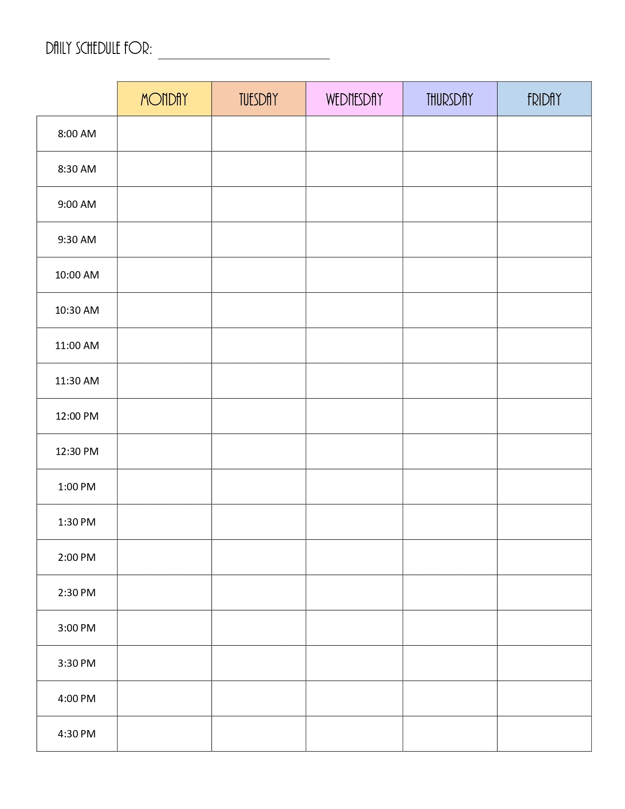 FREE Homeschool Schedule Template Editable And Printable FREE Homeschool Schedule Template Editable And Printable