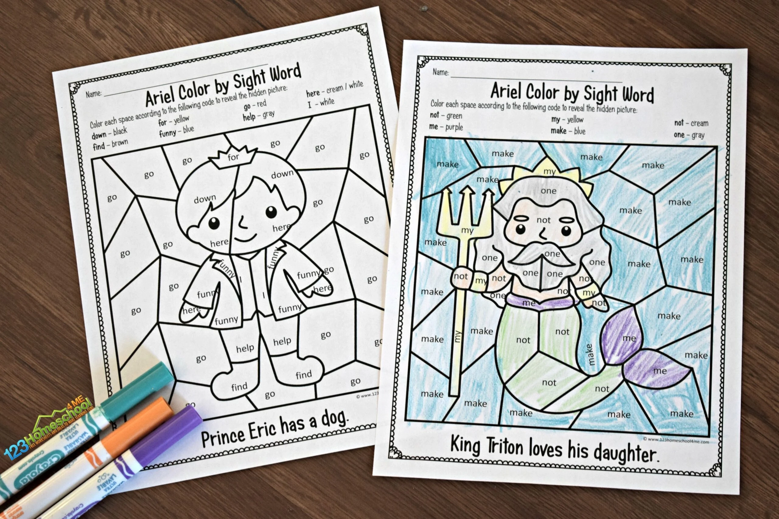 Sight Word Coloring Sheets Printables