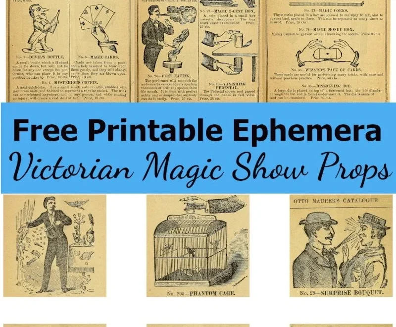 Free Magic Props Printables Victorian Vintage Ephemera From Otto