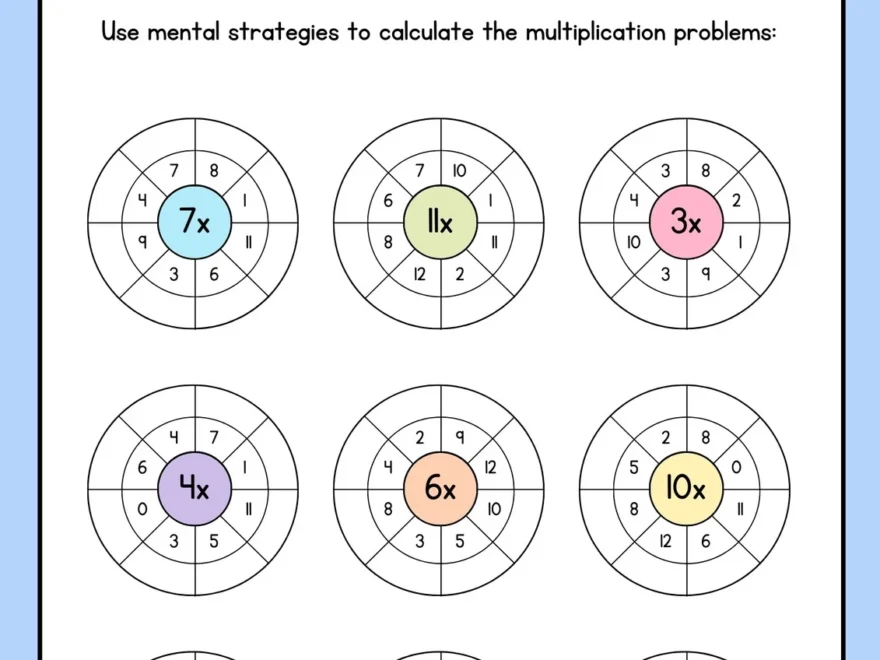 Free Multiplication Worksheet To Use And Print Canva