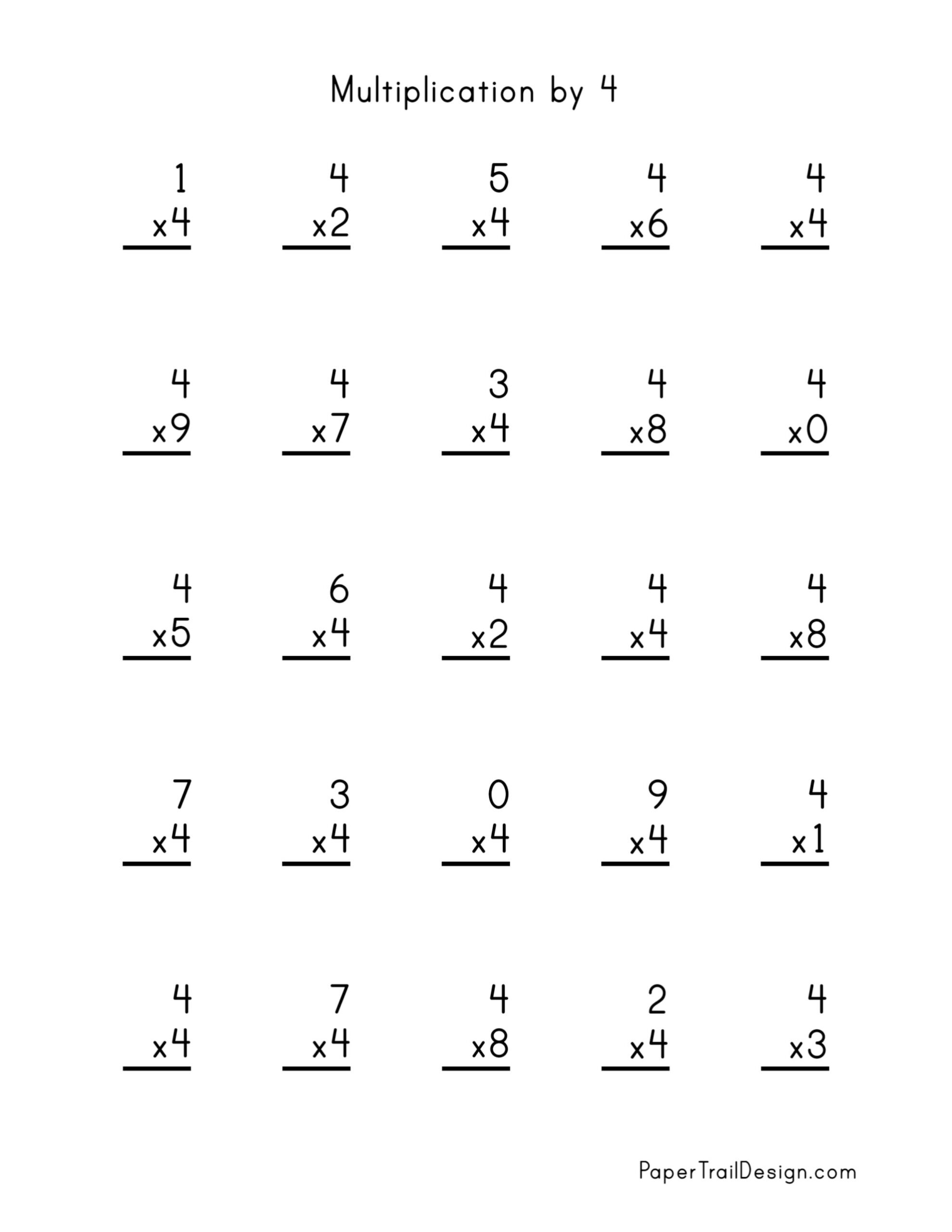 Free Multiplication Worksheets 1 12 Paper Trail Design 