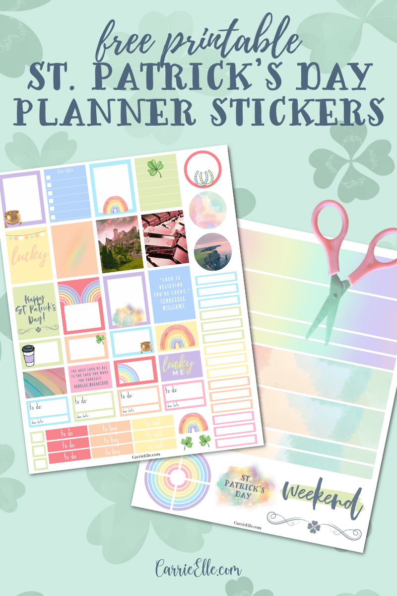 Free Pastel Rainbow St Patrick s Day Stickers To Brighten Your 